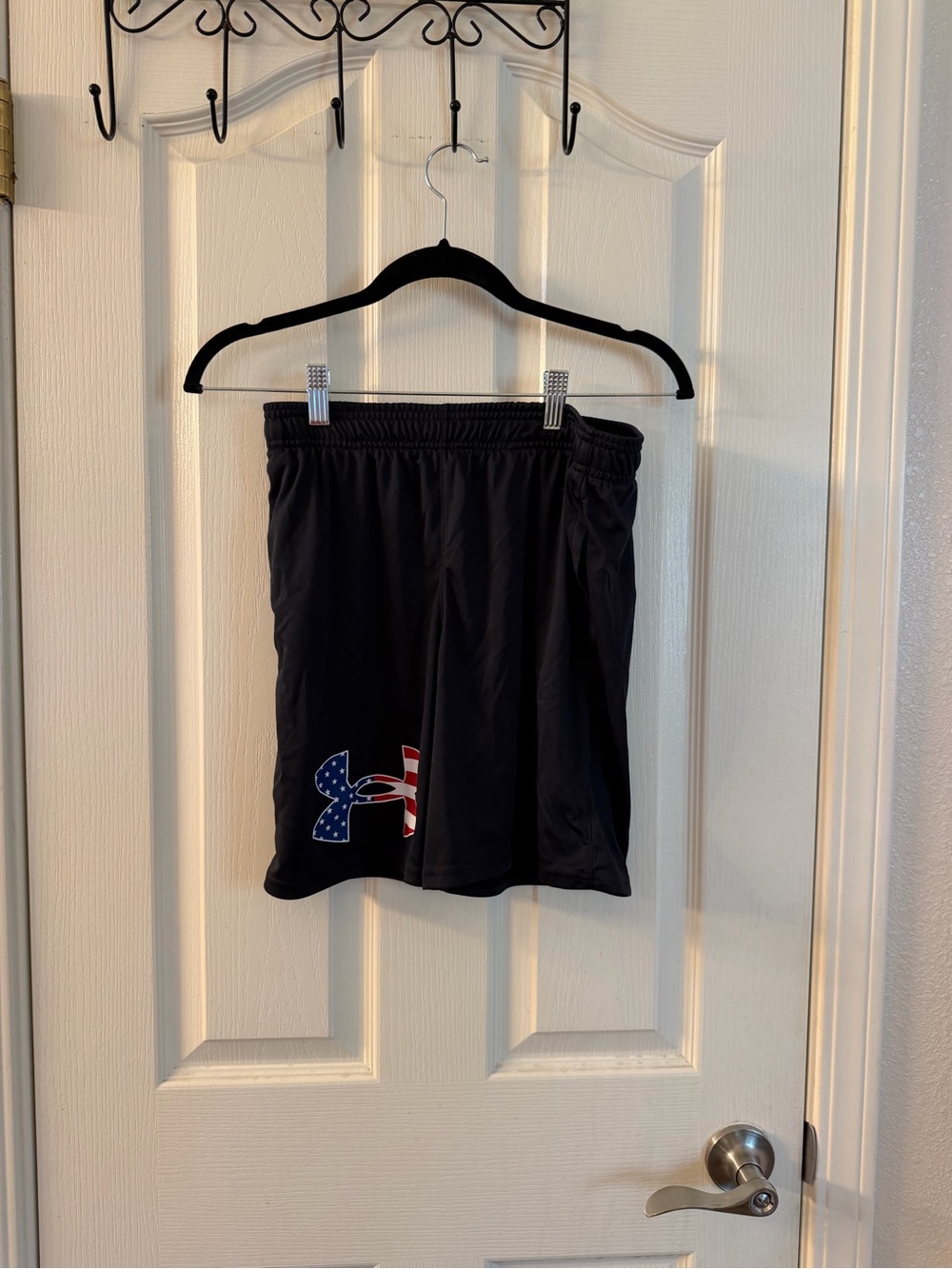 Under Armour Black Performance Shorts with White Logo